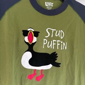 Love Puffins?  PJ top for your stud puffin